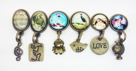 Preview: Anhänger Plugs 14mm Paar 1,4cm Tunnels Plug Tiere